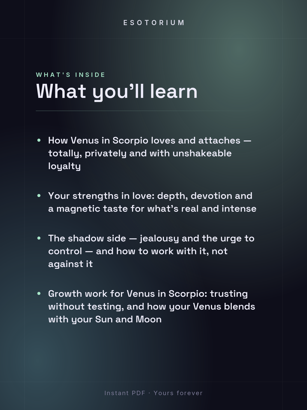 Venus in Scorpio — Meaning in Your Birth Chart — What's inside