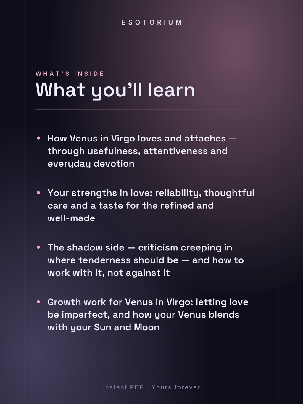 Venus in Virgo — Meaning in Your Birth Chart — What's inside