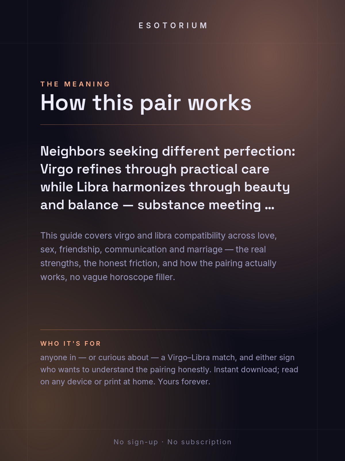 Virgo and Libra Compatibility — Love, Sex & Friendship — What it means