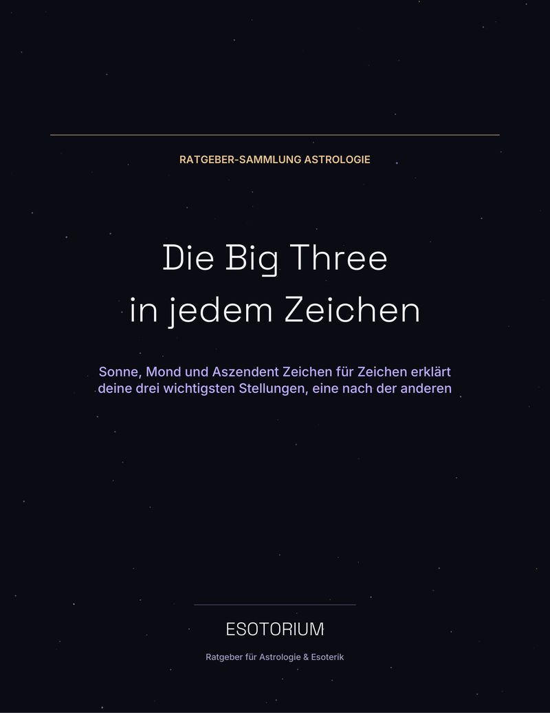 Deckblatt des Ratgeber-Pakets „Die Big Three in jedem Zeichen“