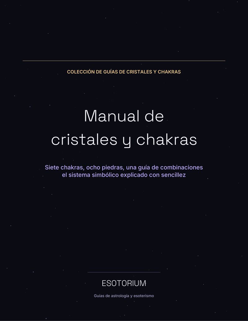 Portada del paquete de guías «Manual de cristales y chakras»