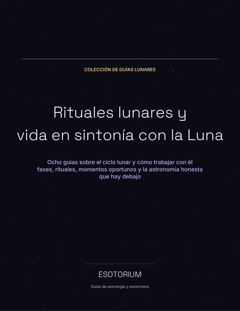 Portada del paquete de guías «Rituales lunares y vida en sintonía con la Luna»