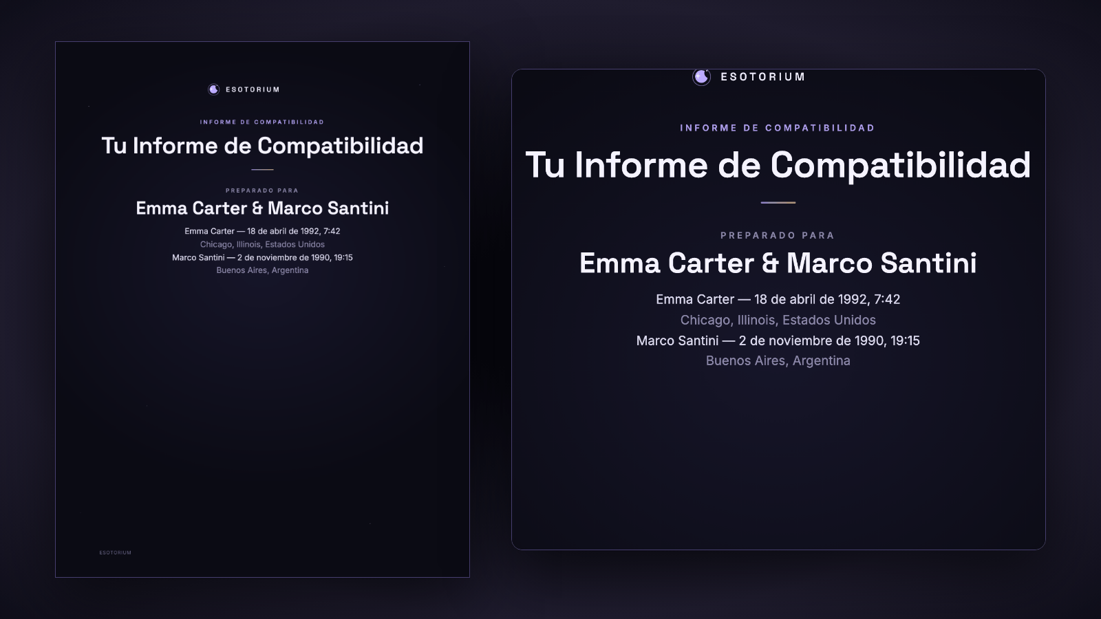 Muestra del Informe de Compatibilidad: portada
