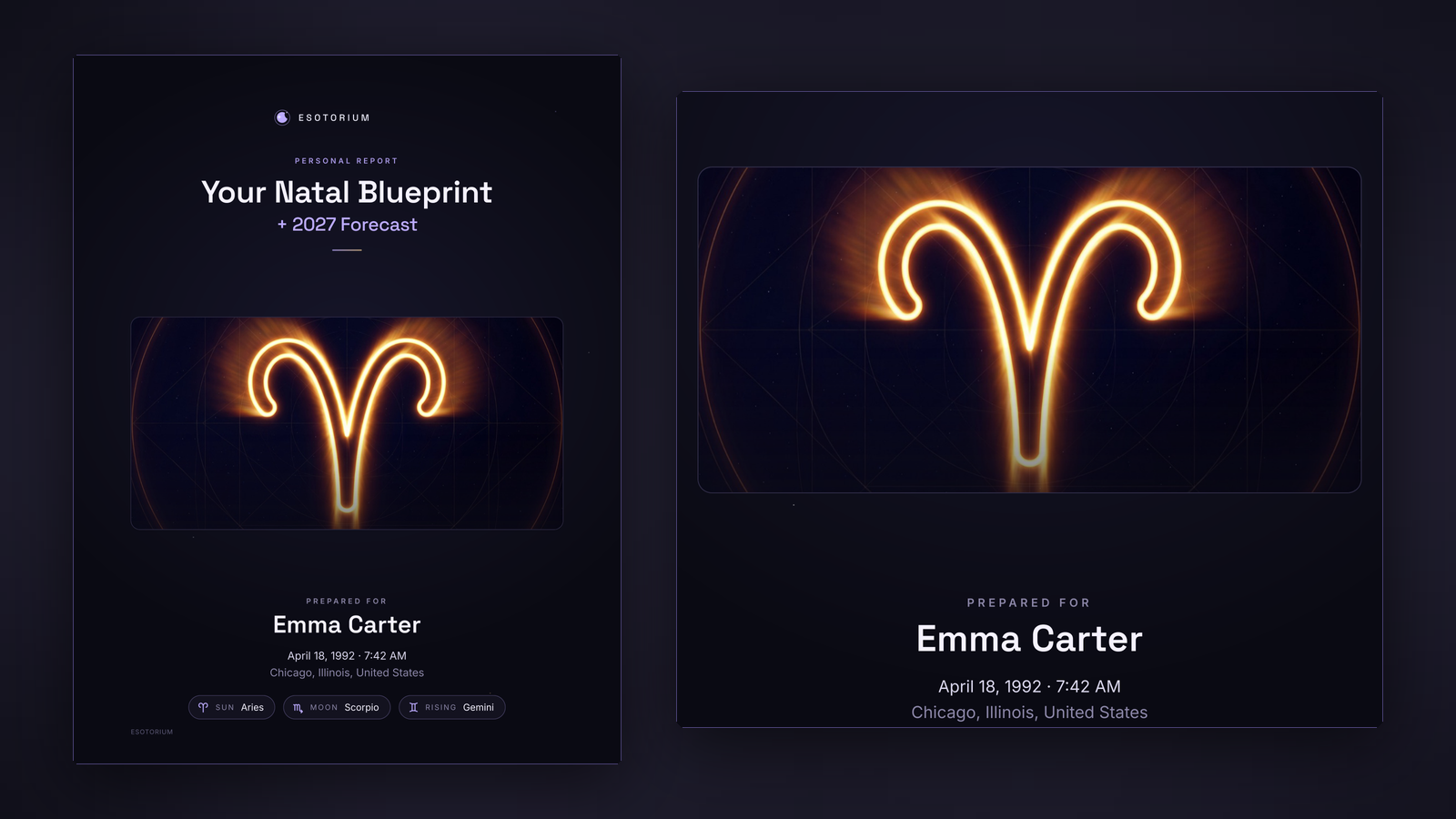 Natal Blueprint sample: cover page
